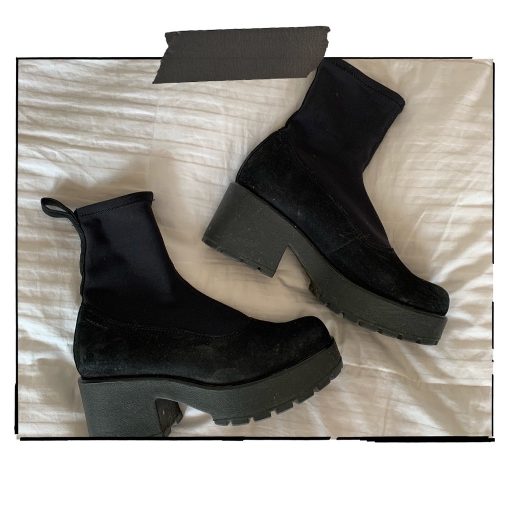 black sock booties